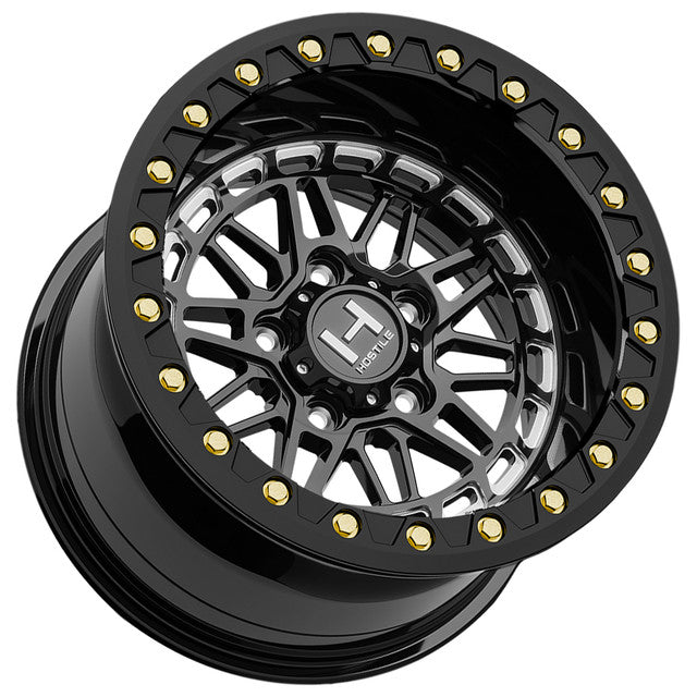 Hostile UTV H350 Apex Beadlocks 5x4.5" Black/Milled Wheel
