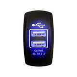 Dual USB Rocker Switch | 50 Caliber Racing