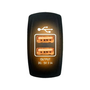 Dual USB Rocker Switch | 50 Caliber Racing