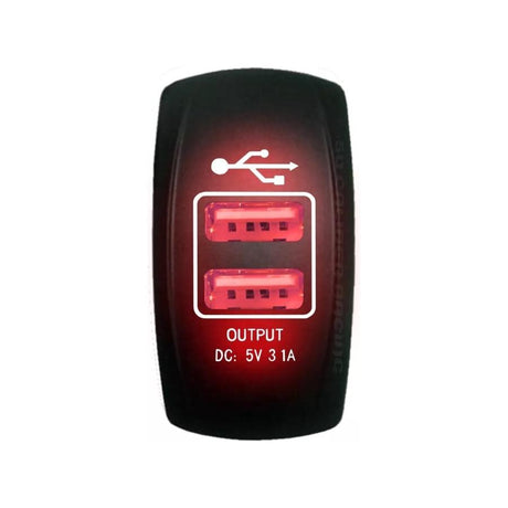 Dual USB Rocker Switch | 50 Caliber Racing