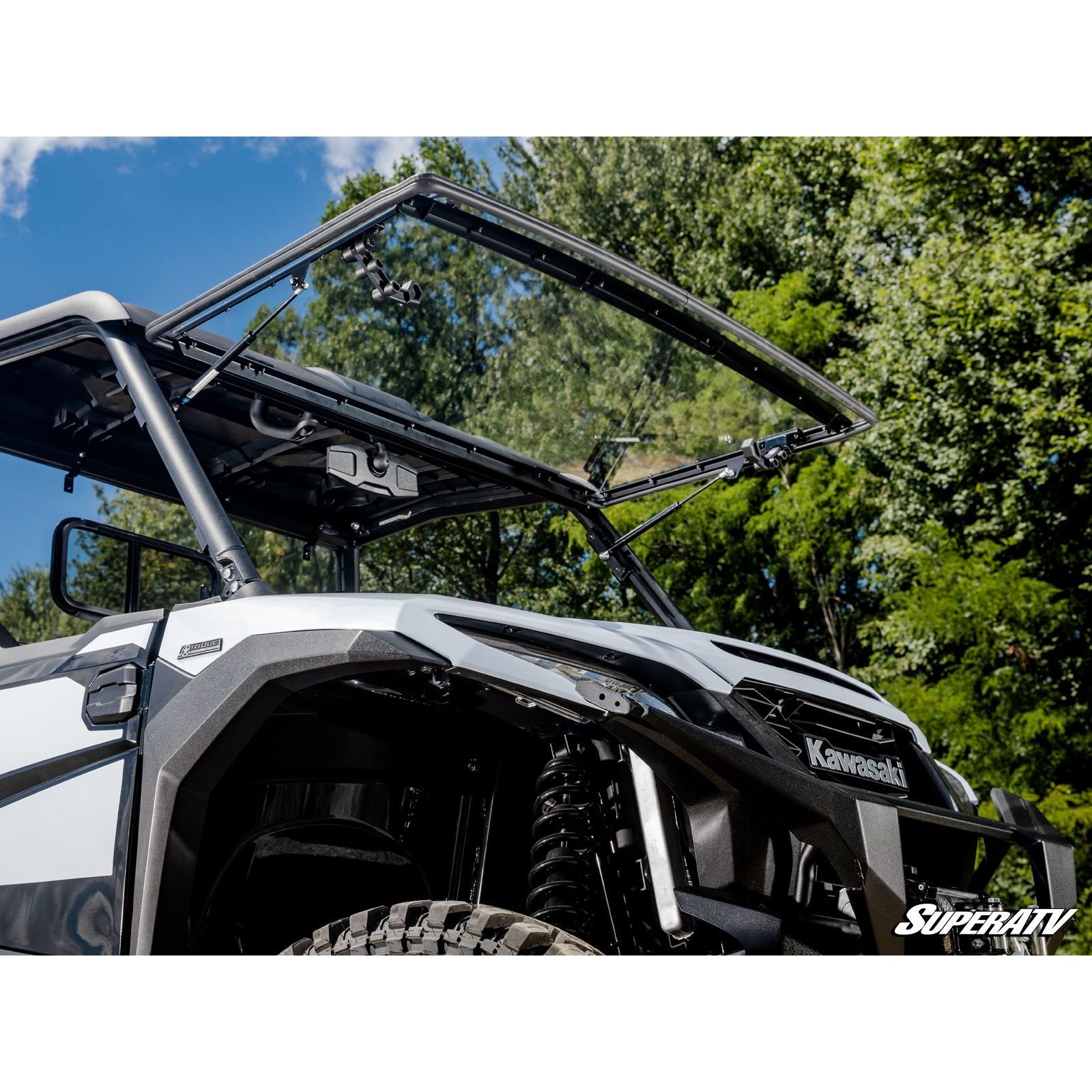 Kawasaki Ridge Scratch-Resistant Flip Windshield | SuperATV