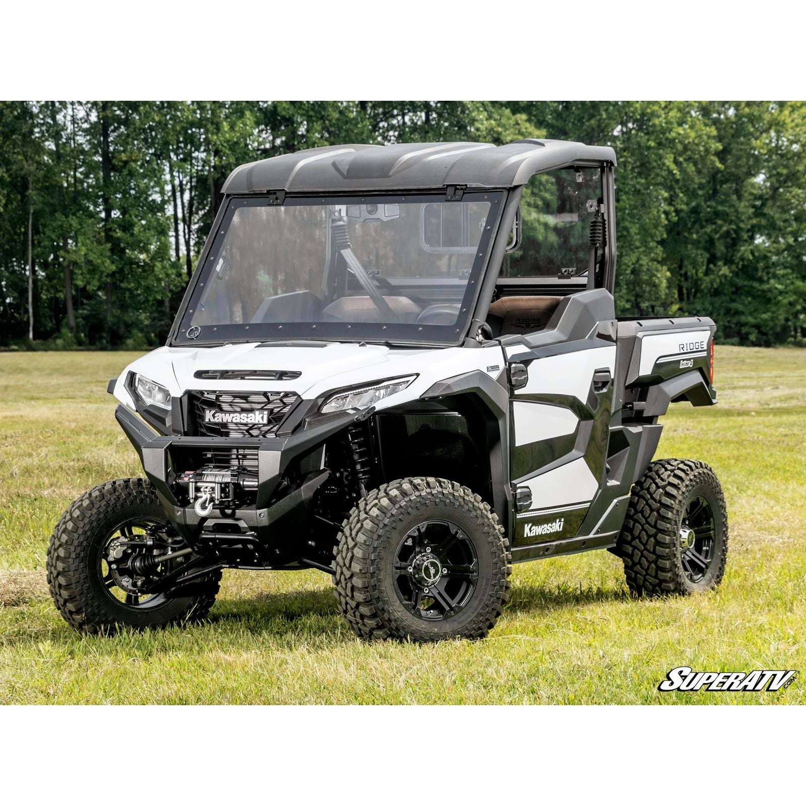 Kawasaki Ridge MaxDrive Power Flip Windshield | SuperATV