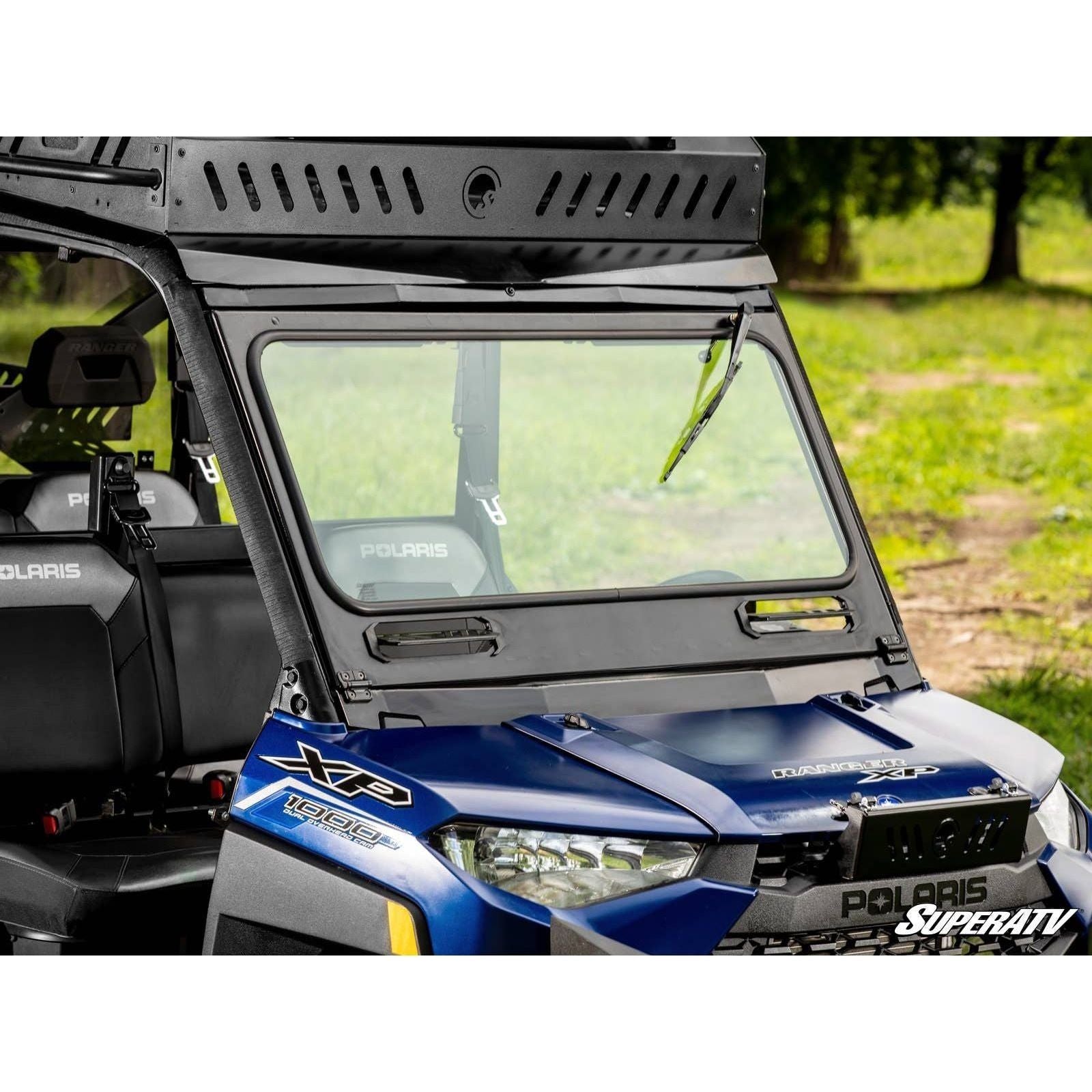 Polaris Ranger 1000 Flip Down Glass Windshield | SuperATV