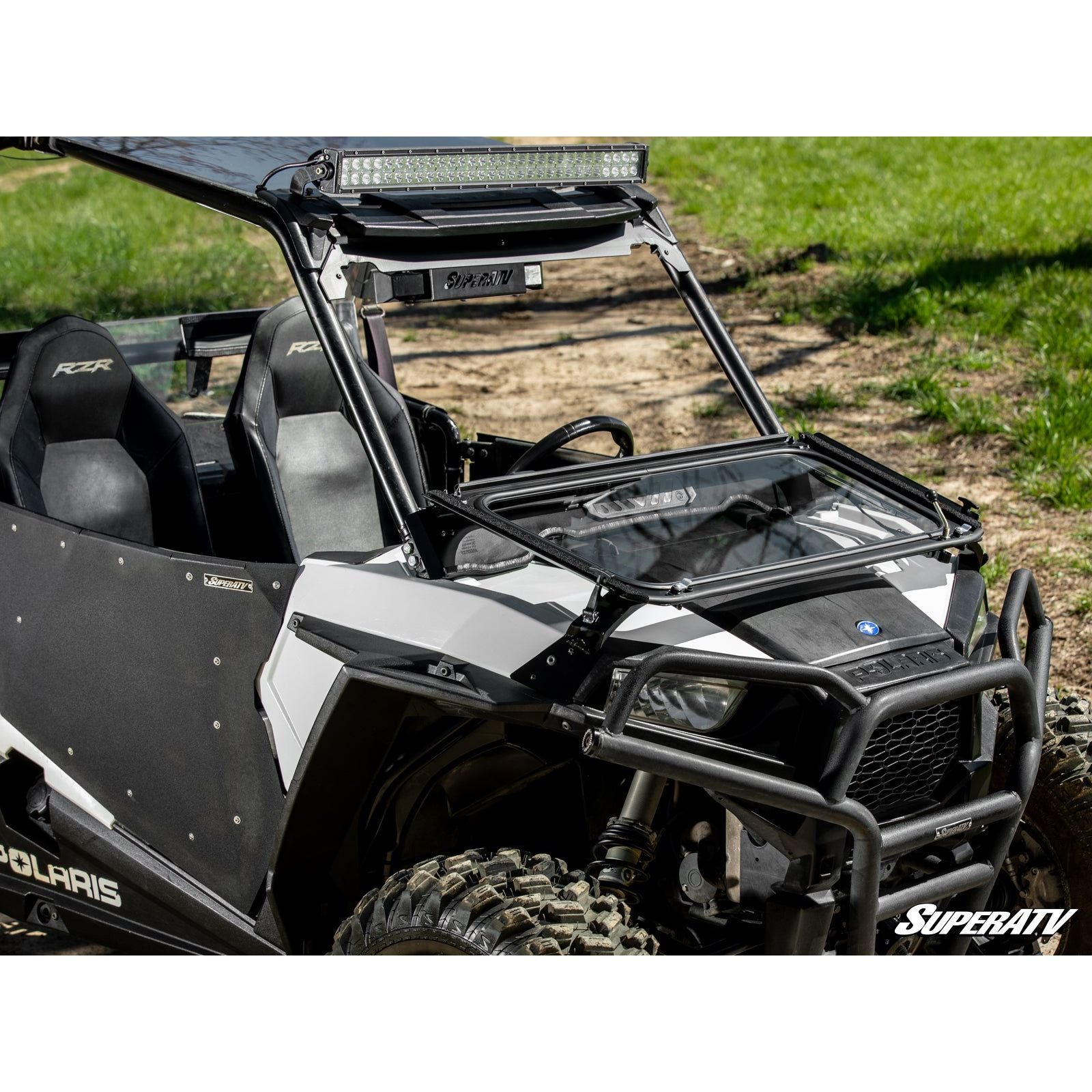 Polaris RZR XP 1000 Flip Down Glass Windshield | SuperATV