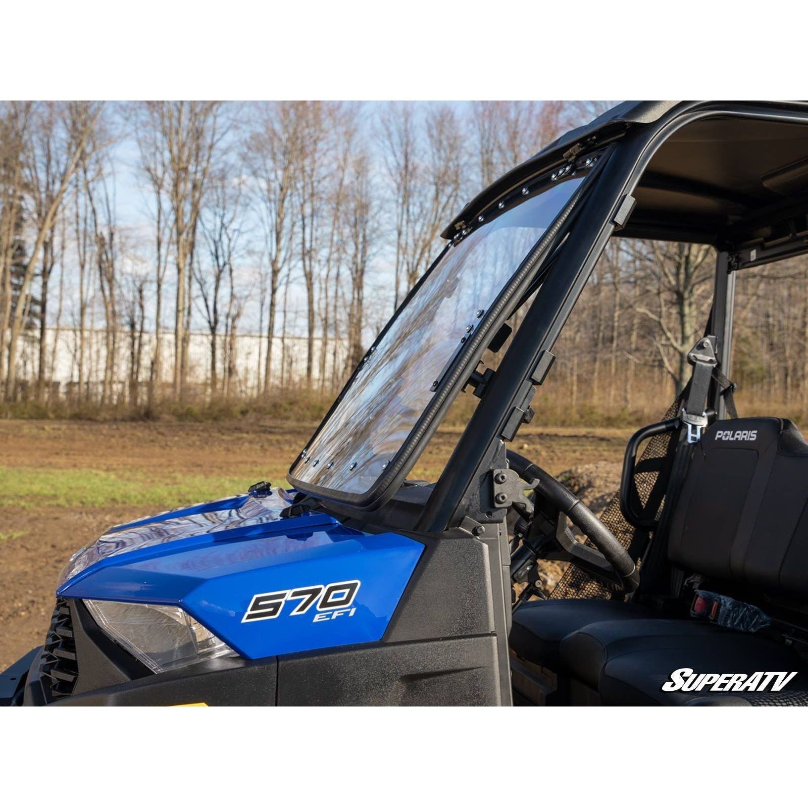 Polaris Ranger SP 570 Scratch Resistant Flip Windshield | SuperATV