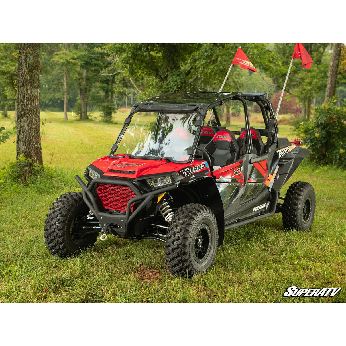 Polaris RZR XP Turbo Scratch Resistant Full Windshield | SuperATV