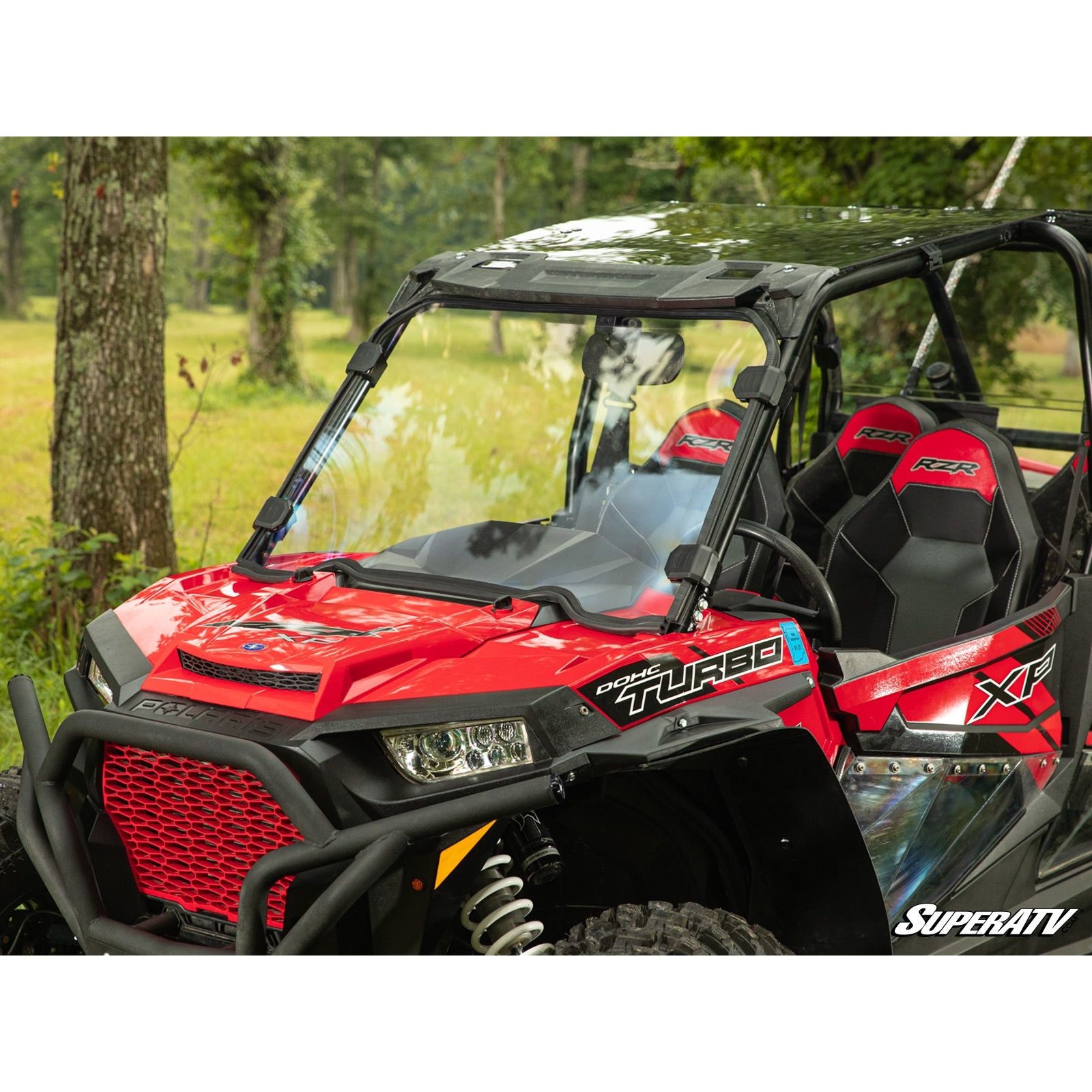 Polaris RZR XP Turbo Scratch Resistant Full Windshield | SuperATV