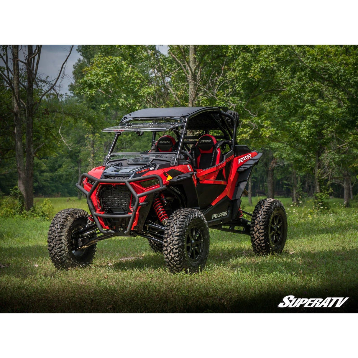 Polaris RZR Turbo S Scratch Resistant Flip Windshield | SuperATV