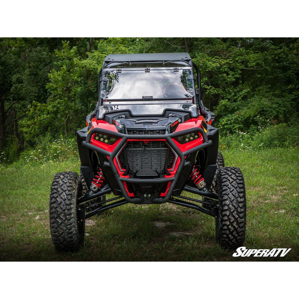 Polaris RZR Turbo S Scratch Resistant Flip Windshield | SuperATV