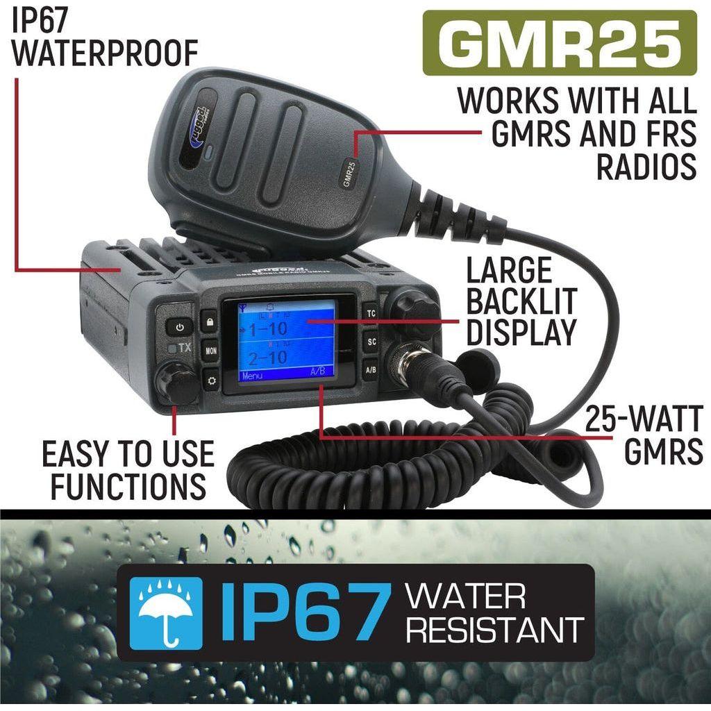 GMR25 Waterproof Band Mobile Radio with Antenna | Rugged Radios