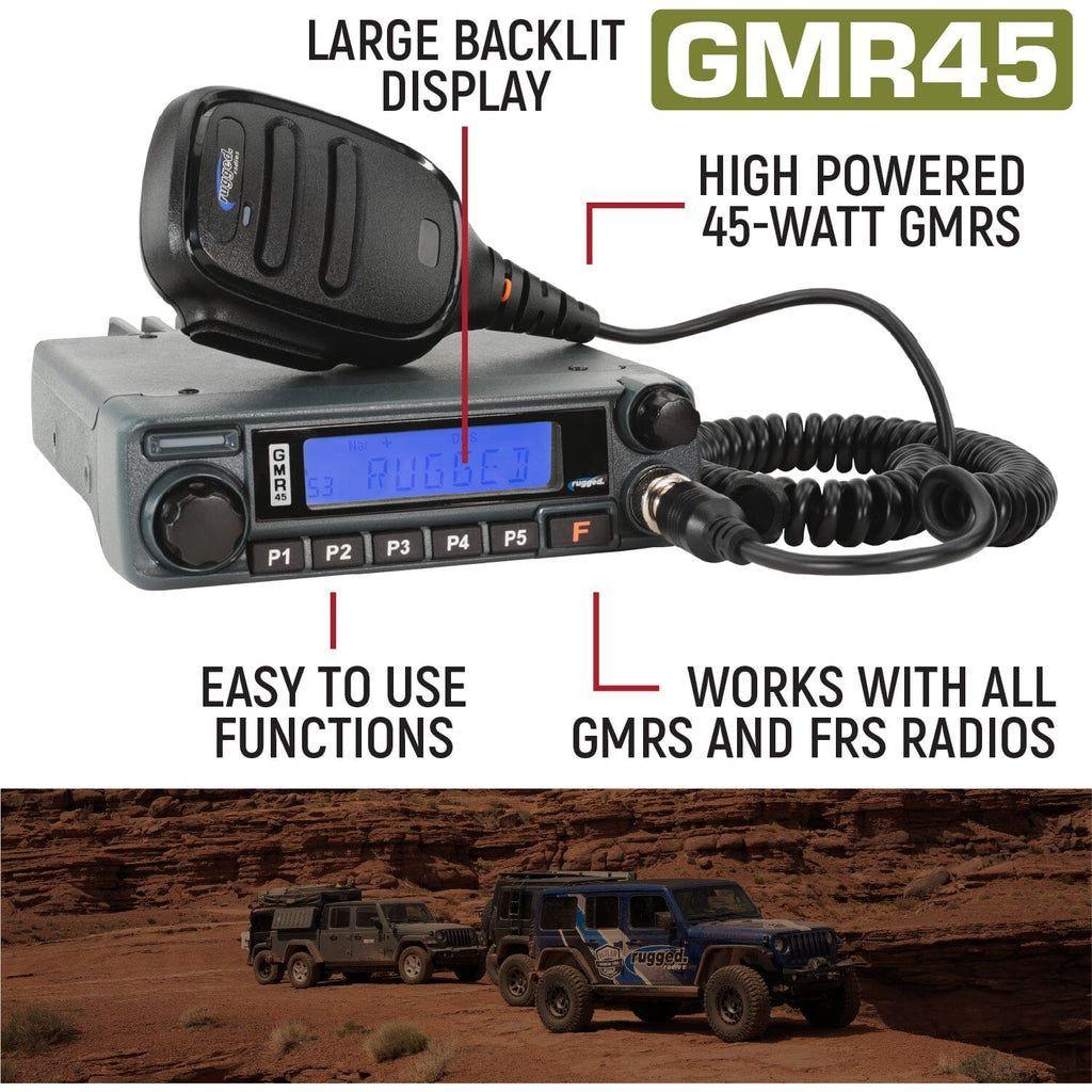 GMR45 High Power Band Mobile Radio with Antenna | Rugged Radios