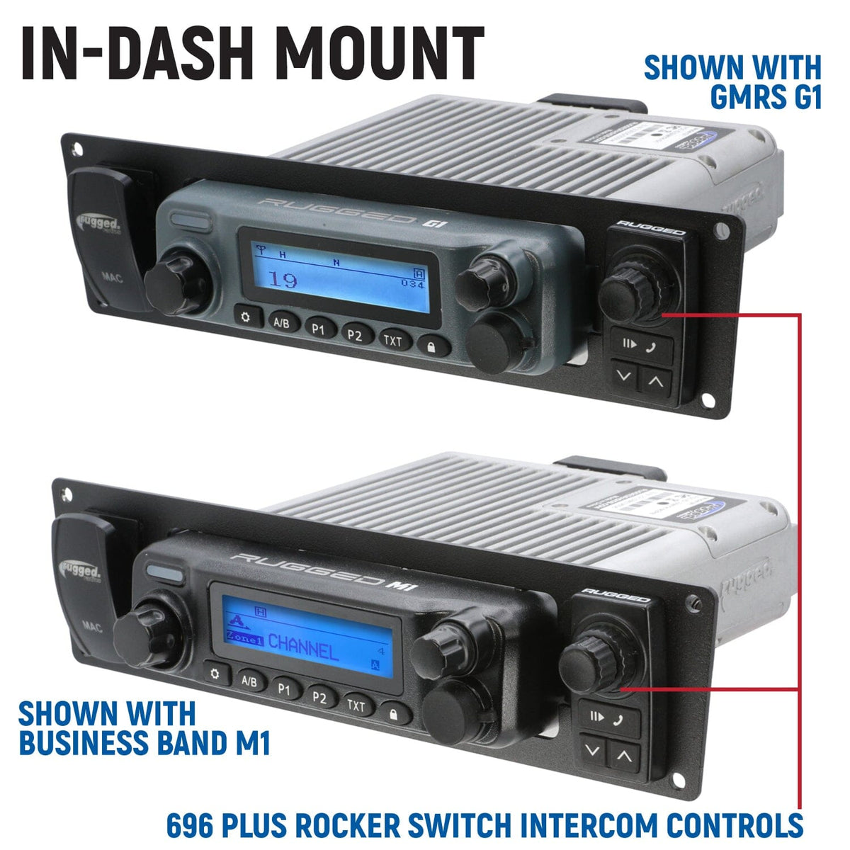 Yamaha RMAX Complete Communication Kit with Rocker Switch Bluetooth Intercom and 2-Way Radio