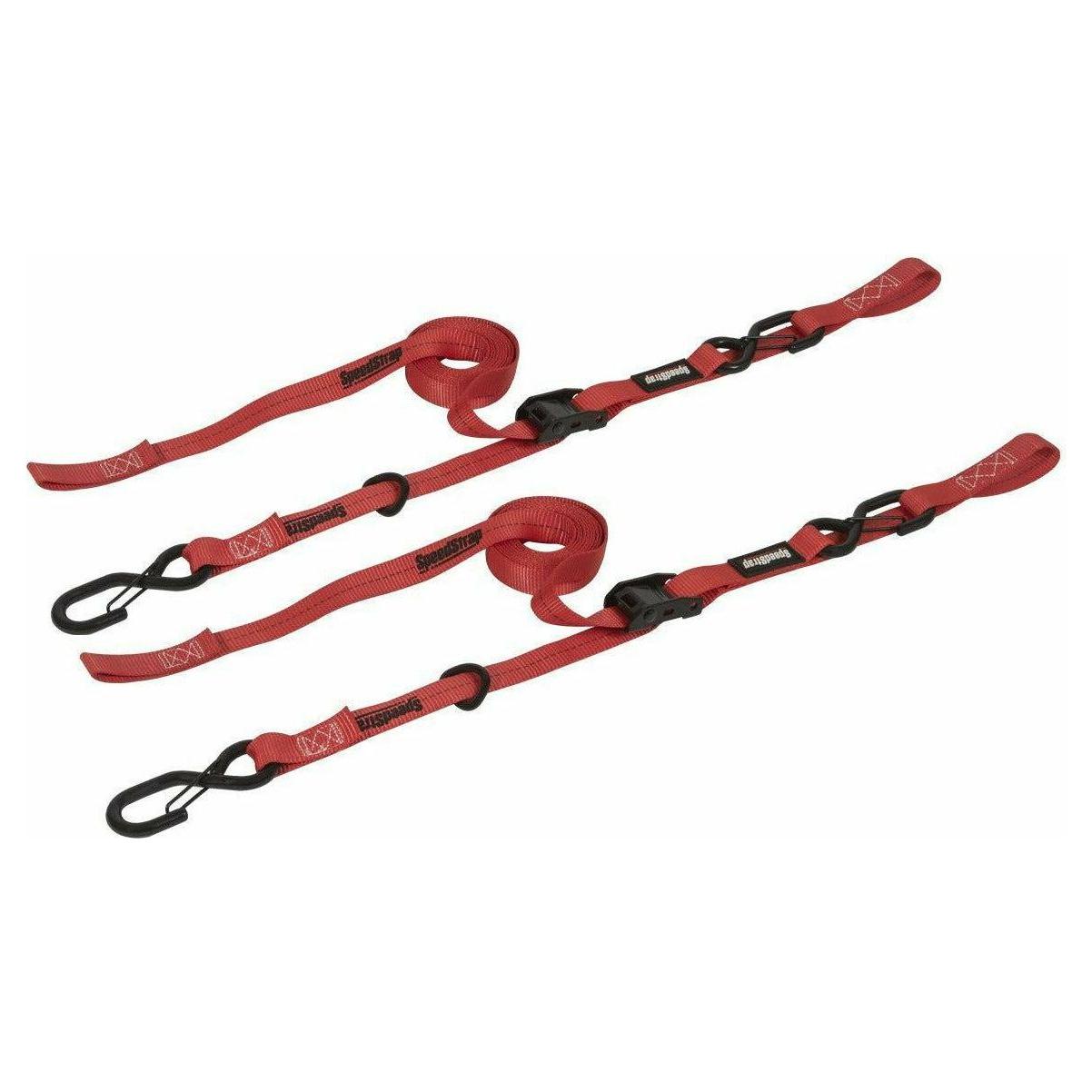 Speed Strap 1"x10' Cam-Lock Tie Down with Snap S Hooks and Soft-Tie (2 Pack)