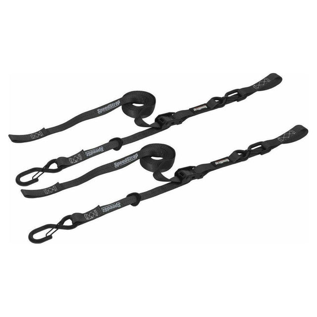 Speed Strap 1"x10' Cam-Lock Tie Down with Snap S Hooks and Soft-Tie (2 Pack)