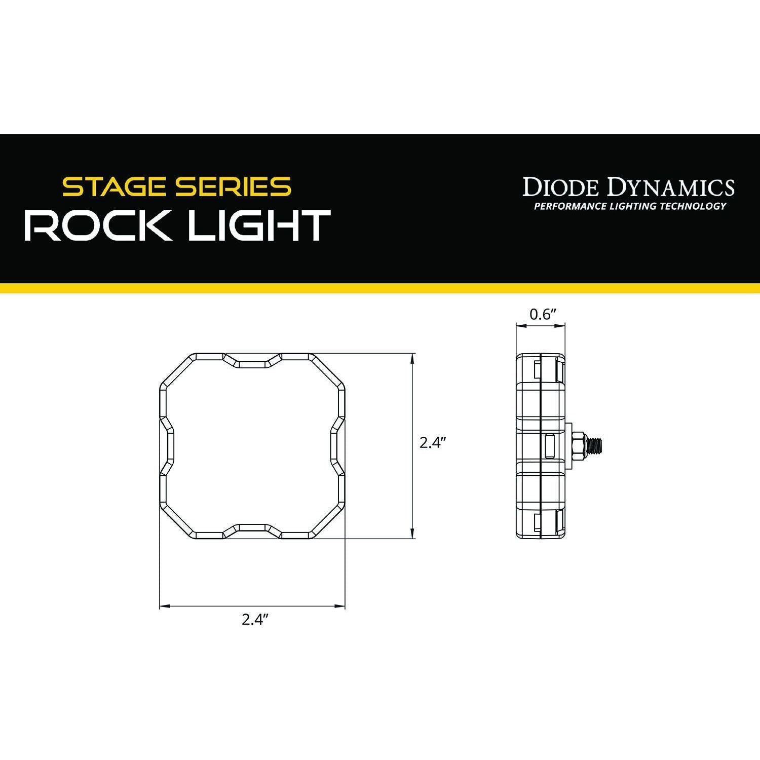 Stage Series Universal Rock Light SXS Installer Kit (4-Pack) | Diode Dynamics