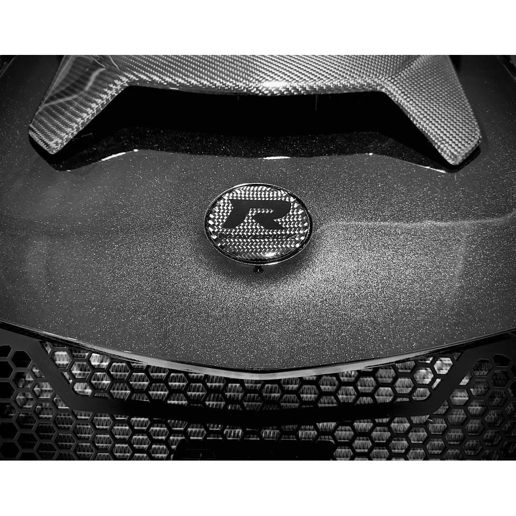 Can Am Maverick R Carbon Fiber Hood Badge | FourWerx