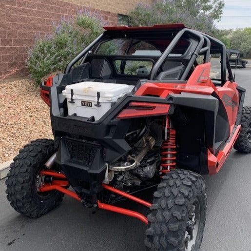 Polaris RZR Pro XP / Turbo R with Rockford Fosgate Speakers Rear Windshield | Dirt Warrior Accessories