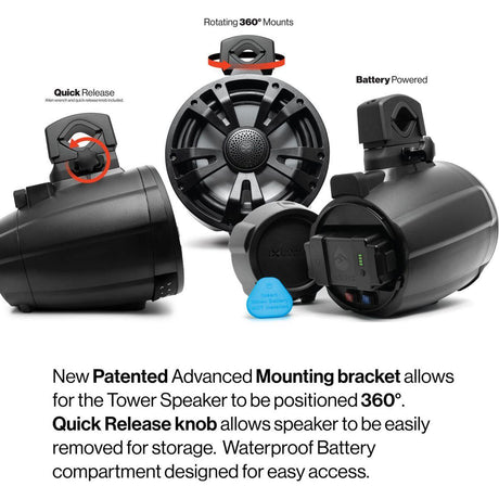 Battery Powered Bluetooth Amplified Passive Tower Speaker | ECOXGEAR