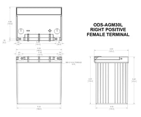 ODS-AGM30L Extreme Battery