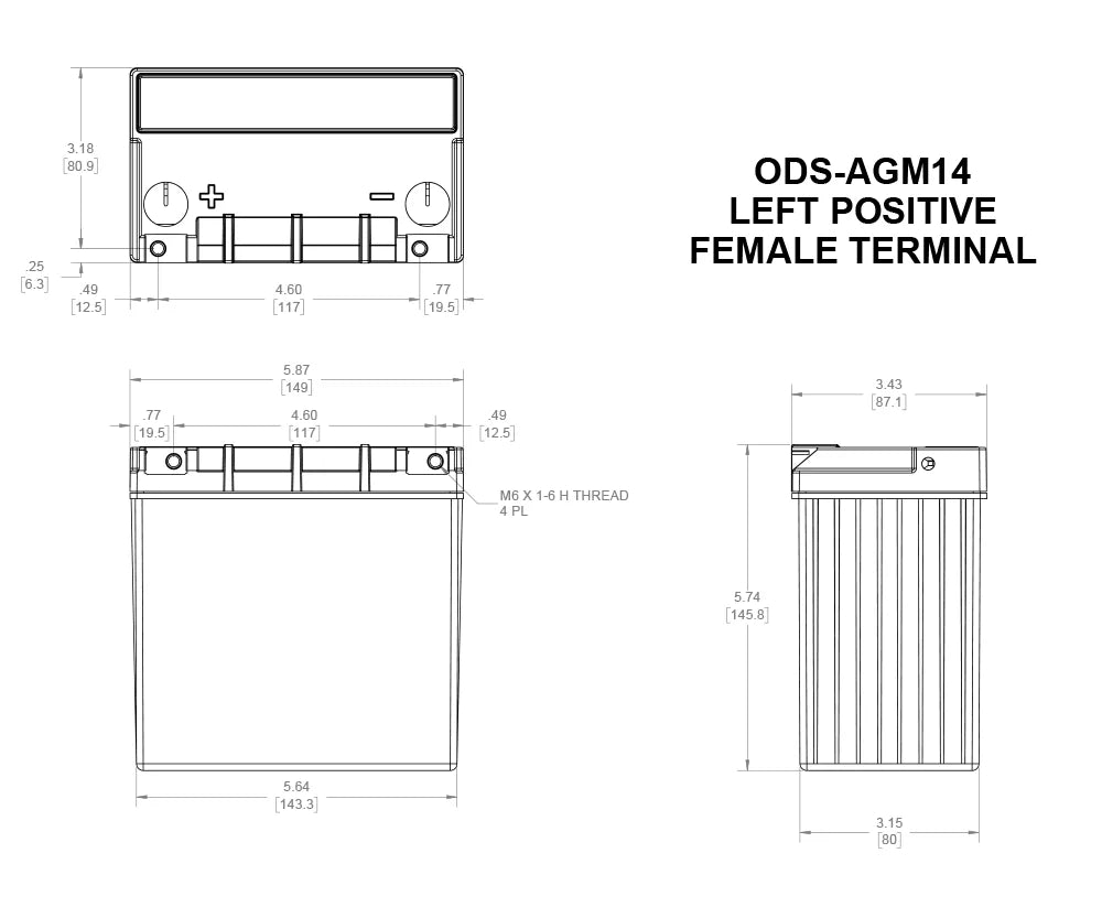 ODS-AGM14 Extreme Battery