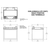 ODS-AGM42LA Extreme Battery