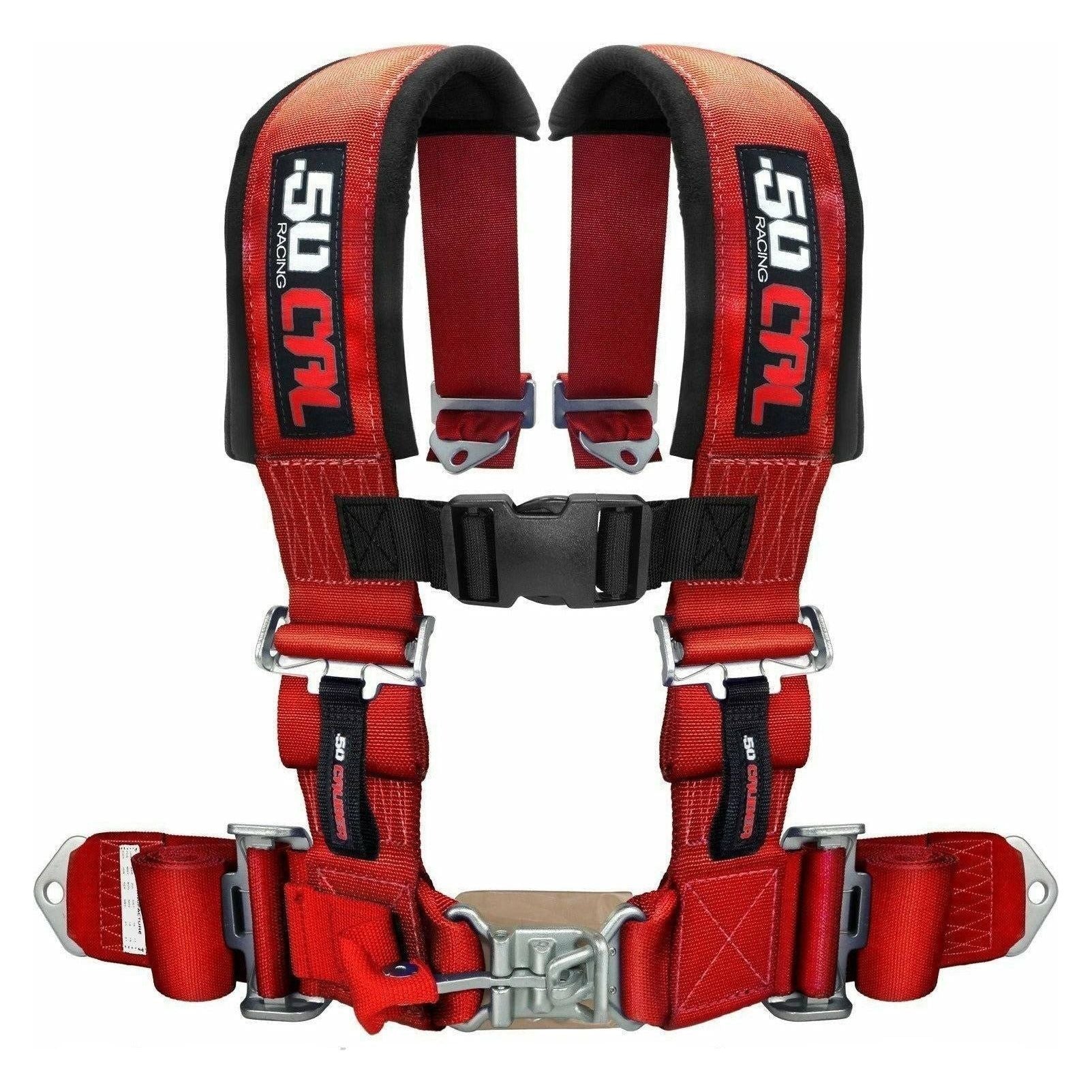 50 Caliber Racing Red 3 4 Point Harness