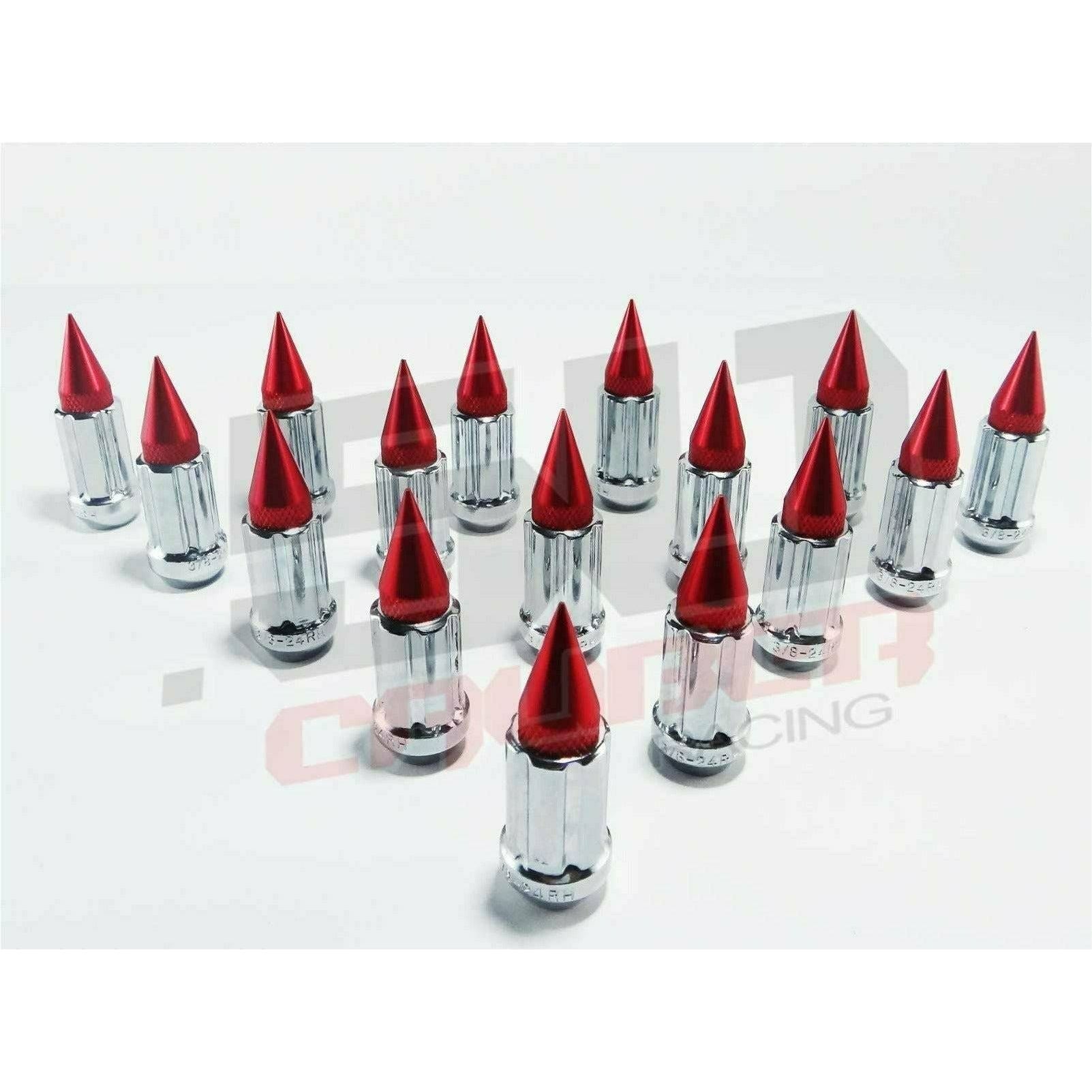 3/8 x 24 Spiked Lug Nuts (16 Pack) | 50 Caliber Racing