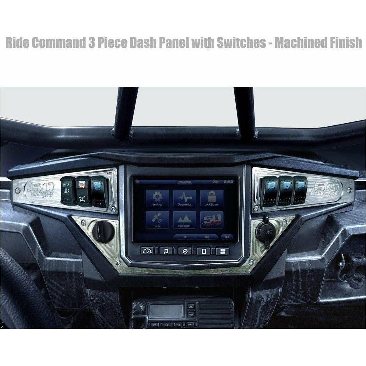 Polaris RZR XP 1000 (2017+) Ride Command 6 Switch Dash Panel | 50 Caliber Racing