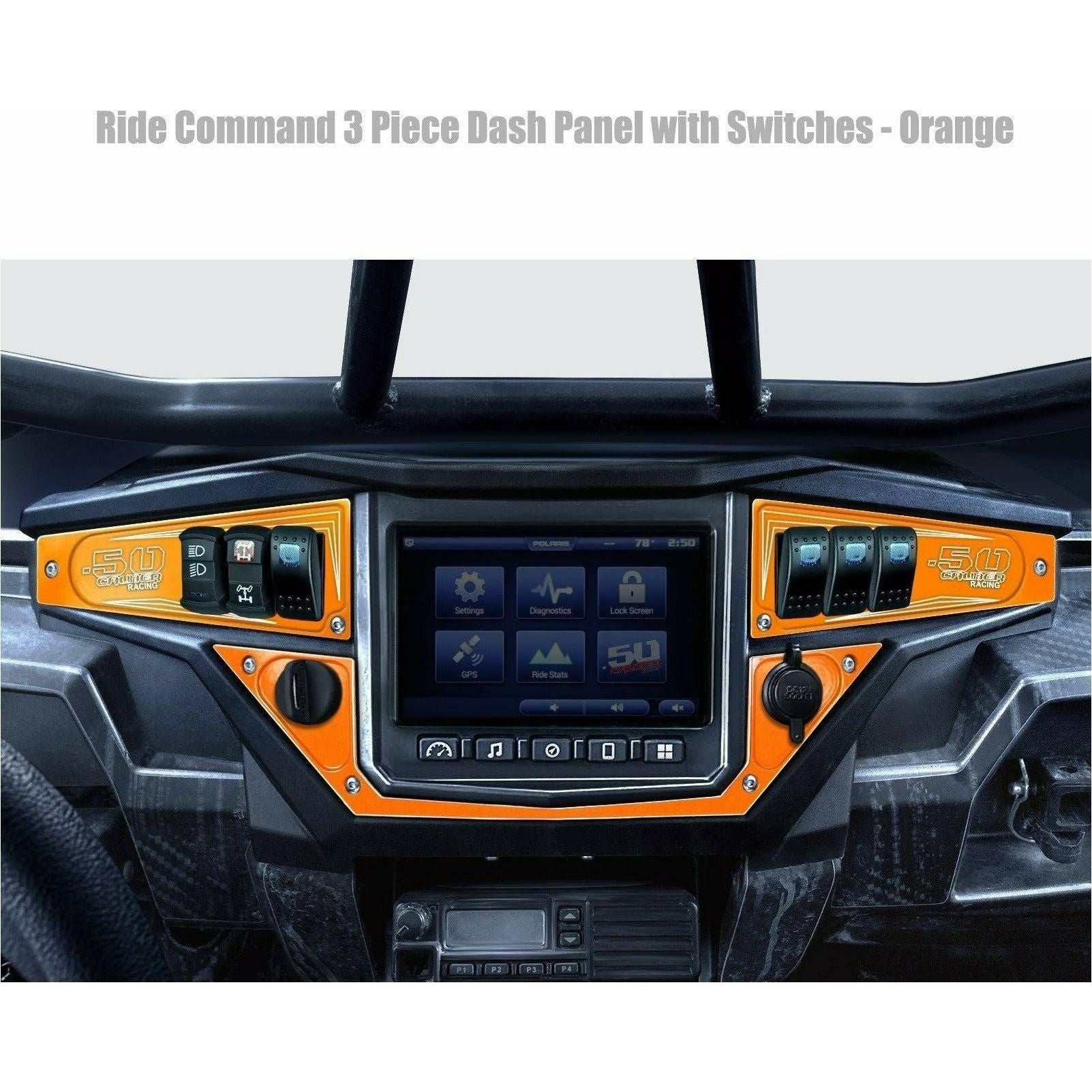 Polaris RZR XP 1000 (2017+) Ride Command 6 Switch Dash Panel | 50 Caliber Racing