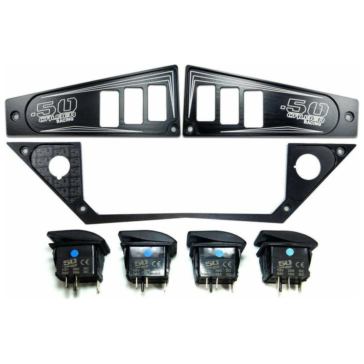 Polaris RZR XP 1000 (2017+) Ride Command 6 Switch Dash Panel | 50 Caliber Racing