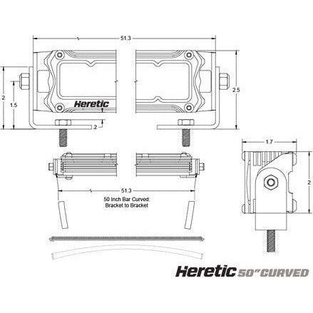 50" Curved LED Light Bar | Heretic