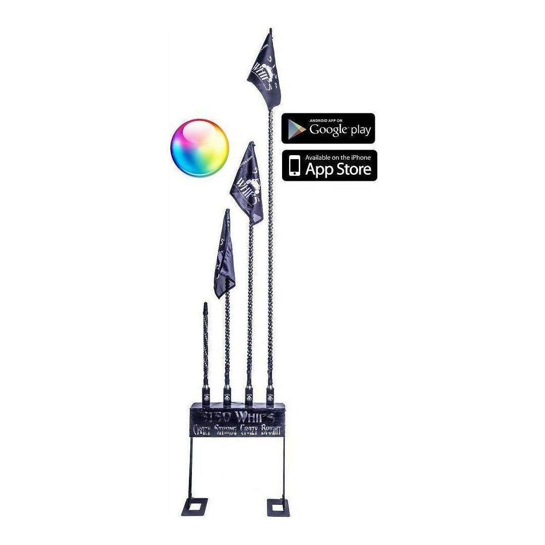 187 LED Whip with Flag (Single) | 5150 Whips