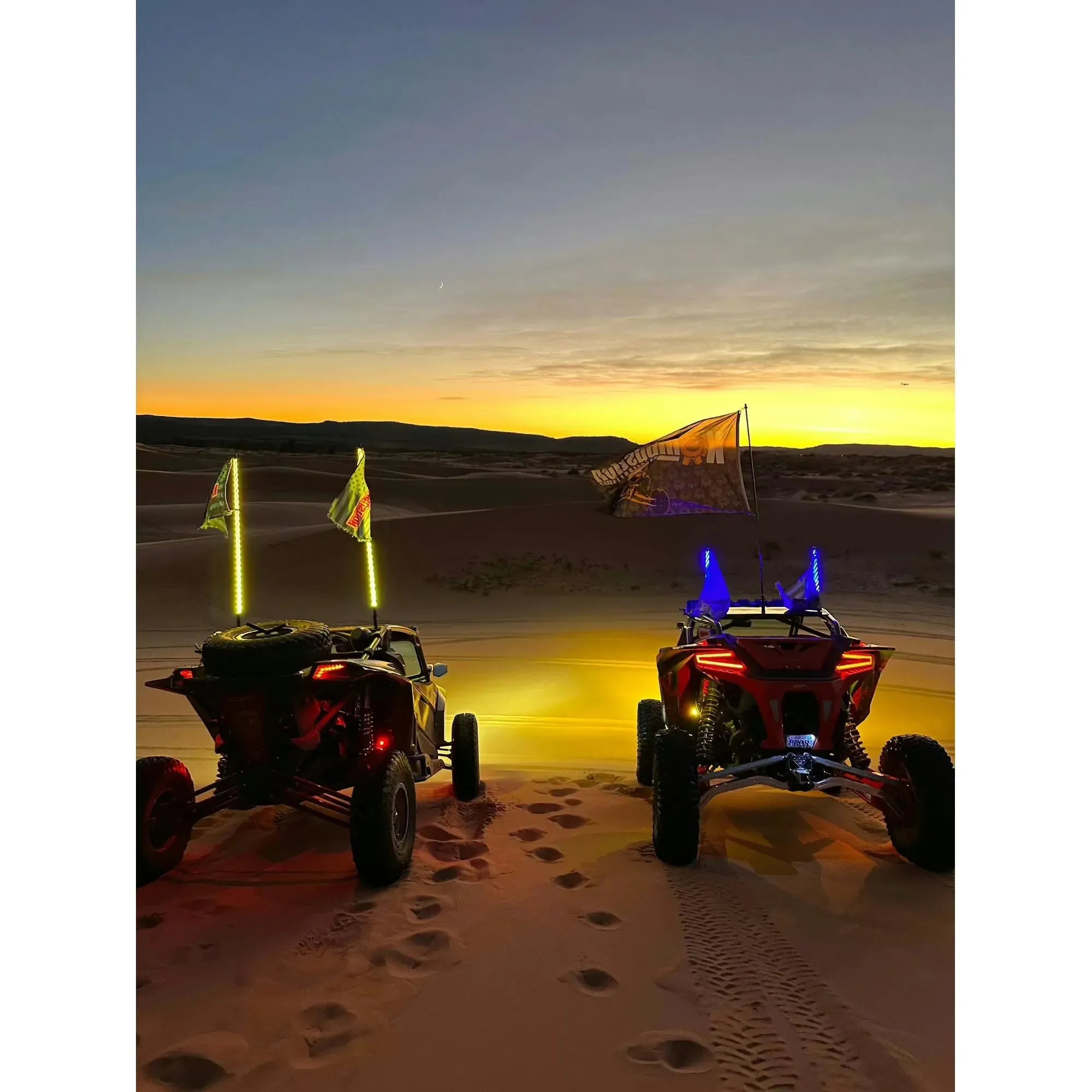 Kool Whips 5ft LED Whips (Pair) - Kombustion Motorsports