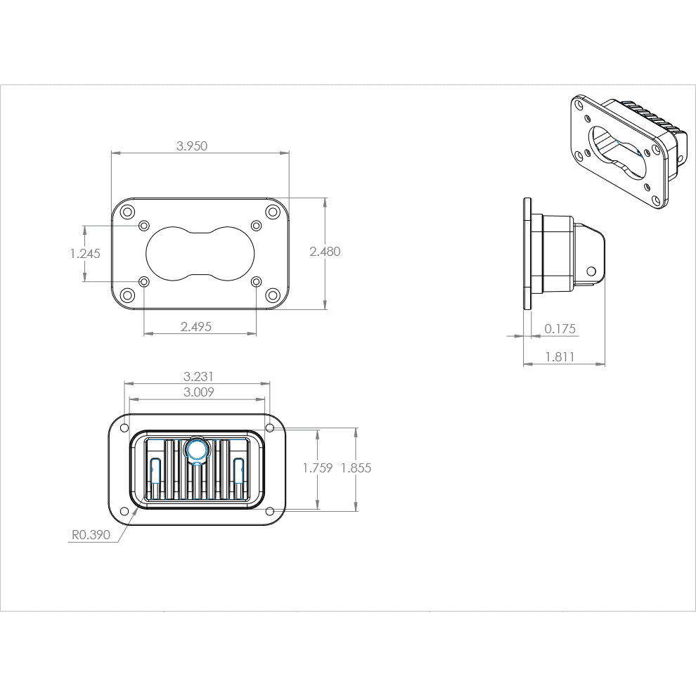 S2 Pro Flush Mount LED Light Pod Reverse Kit | Baja Designs