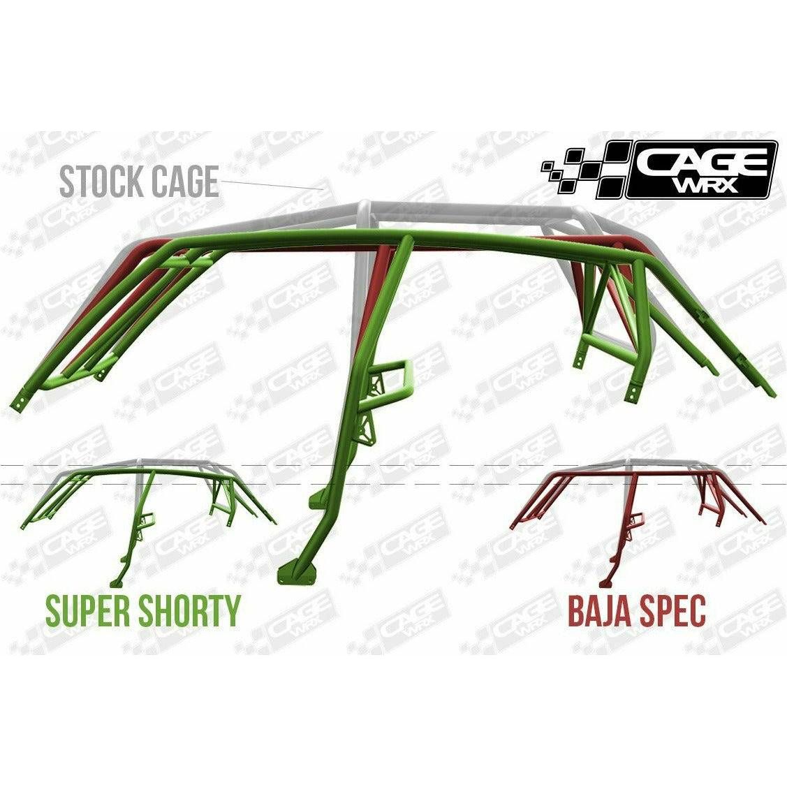 CageWRX Polaris RZR XP 1000/Turbo (2014-2018) "SUPER SHORTY" 4-Door Unassembled Cage Kit (Raw)