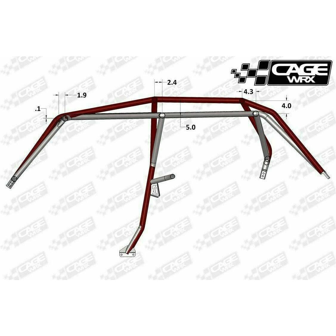 Polaris RZR 4 (2019-2023) Raw Assembled Baja Spec Cage with Roof | CageWRX