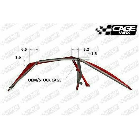 CageWRX Kawasaki KRX "SPORT CAGE" Assembled Roll Cage with Roof (Raw)