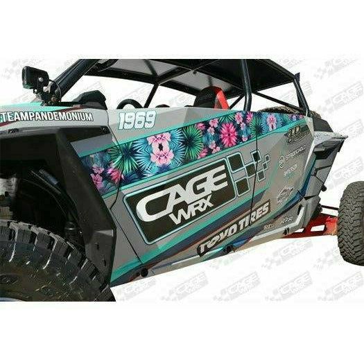 CageWRX Polaris RZR 4-Seater Aluminum Doors (Black)