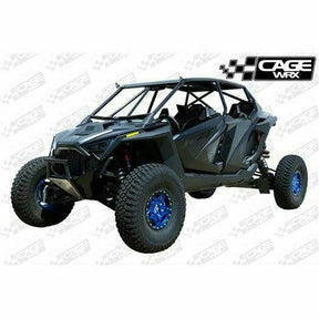 CageWRX Polaris RZR PRO R "SUPER SHORTY" 4-Seater Assembled Cage with Roof (Raw)