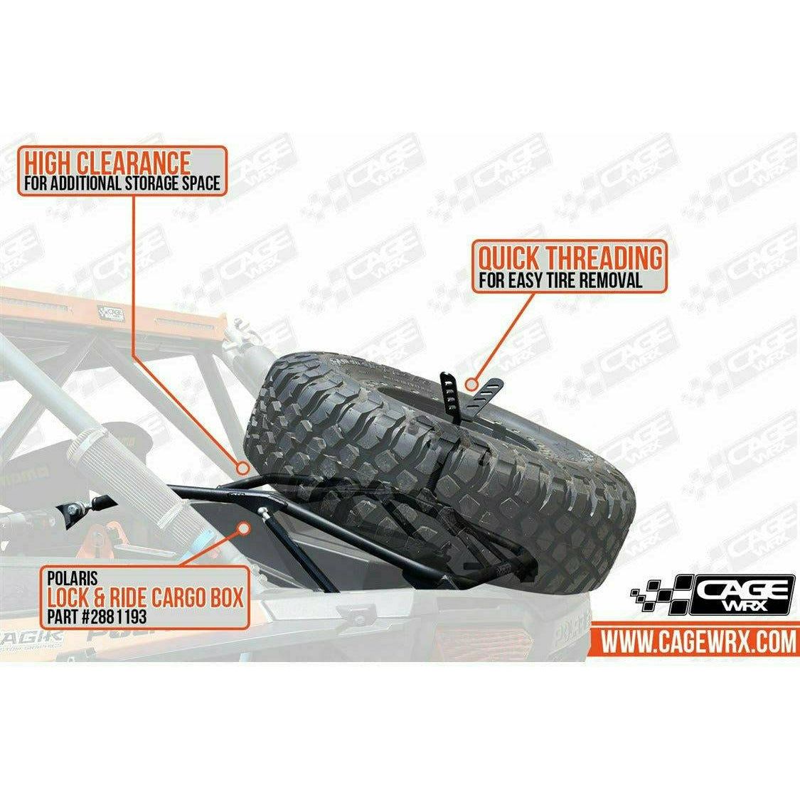 Polaris RZR Spare Tire Carrier (High) | CageWRX