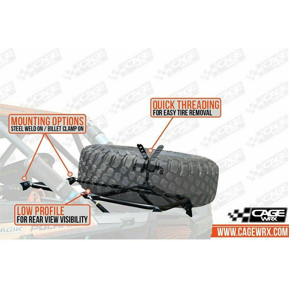 Polaris RZR Spare Tire Carrier (Standard) | CageWRX