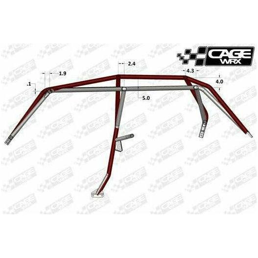 Polaris RZR 4 (2019-2023) Raw Unassembled Baja Spec Cage Kit | CageWRX