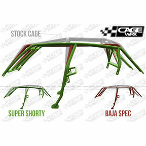 Polaris RZR 4 (2019+) Raw Assembled Super Shorty Cage with Roof - Kombustion Motorsports