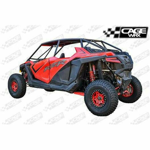 CageWRX Polaris RZR PRO XP "SUPER SHORTY" 4-Door Assembled Roll Cage with Roof (Raw)