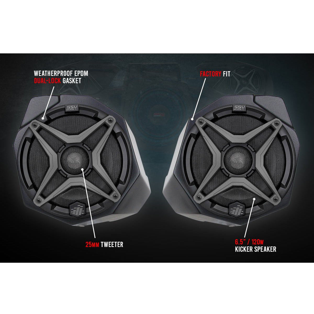 Can Am X3 3-Speaker Audio System - Kombustion Motorsports