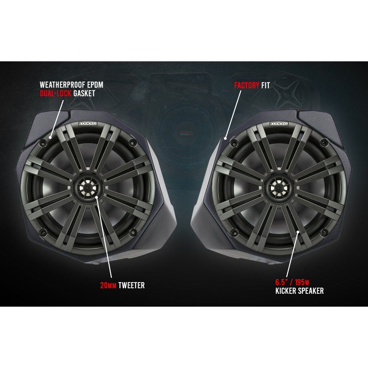 Can Am X3 6.5" Front Kick Speaker Pods | SSV Works