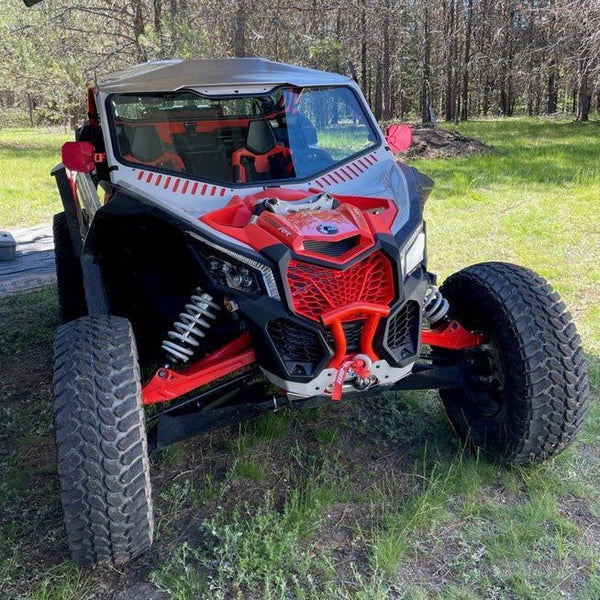 Can Am X3 Vented Glass Front Windshield 2.0 Bent Metal