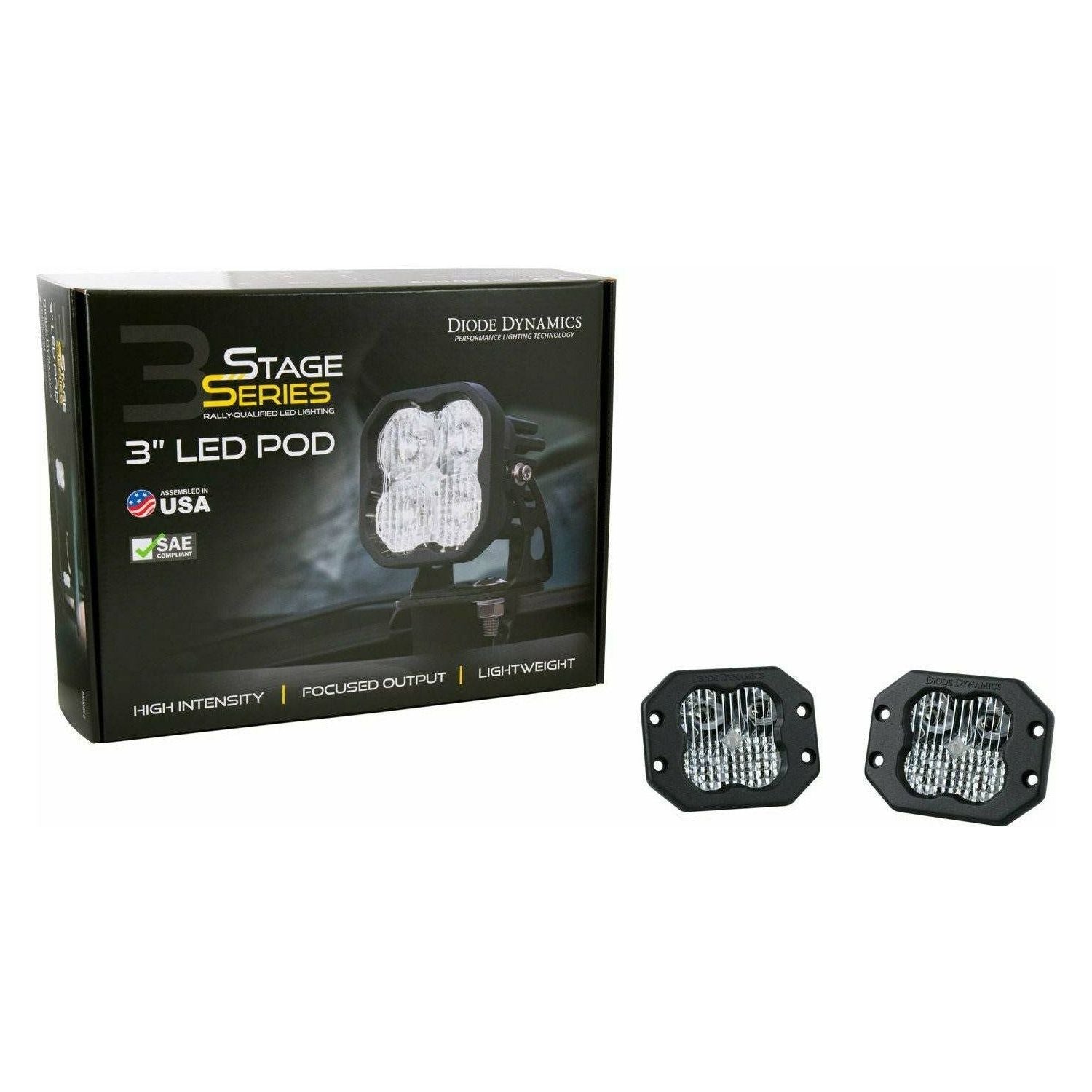 Diode Dynamics Stage Series Sport 3" Flush Pod Lights (Pair)