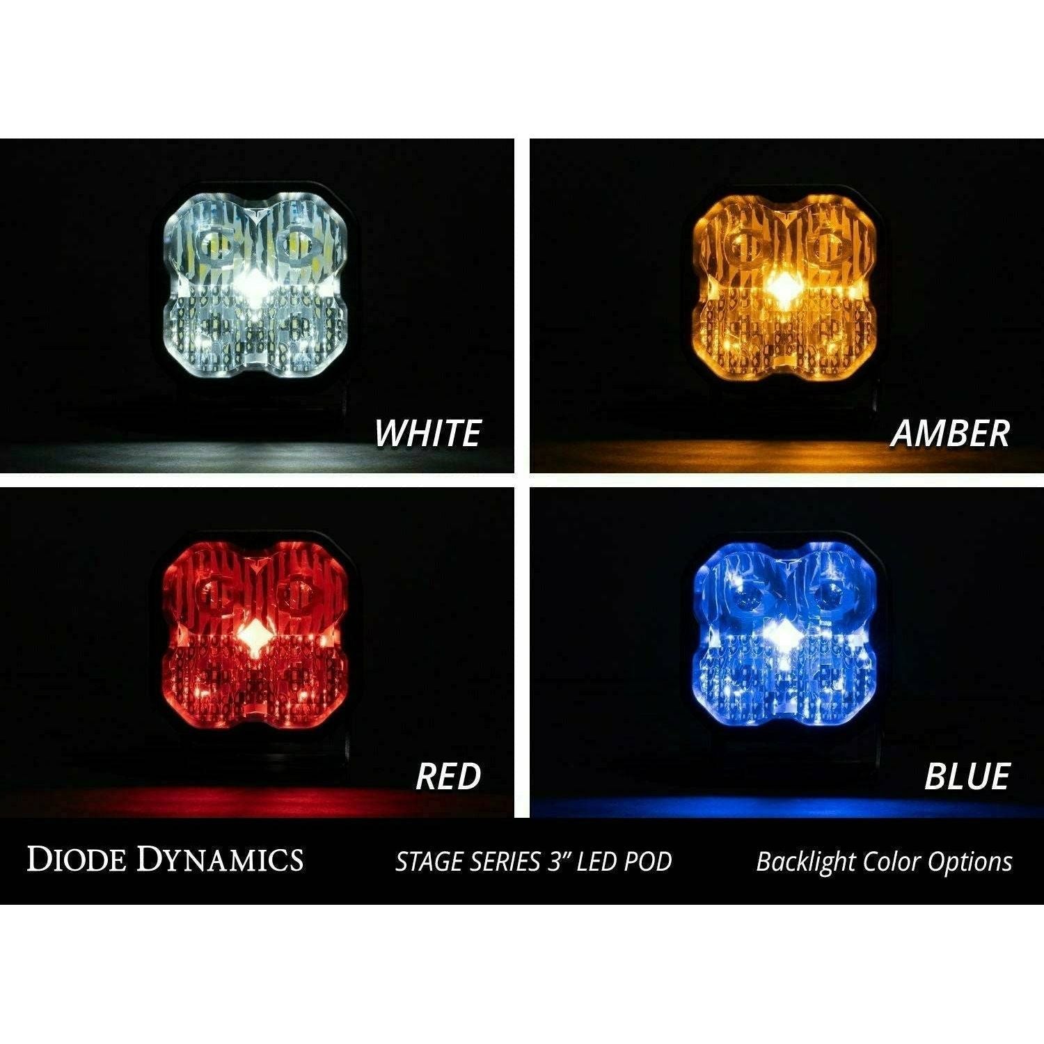 Diode Dynamics Stage Series Sport 3" Flush Pod Lights (Pair)