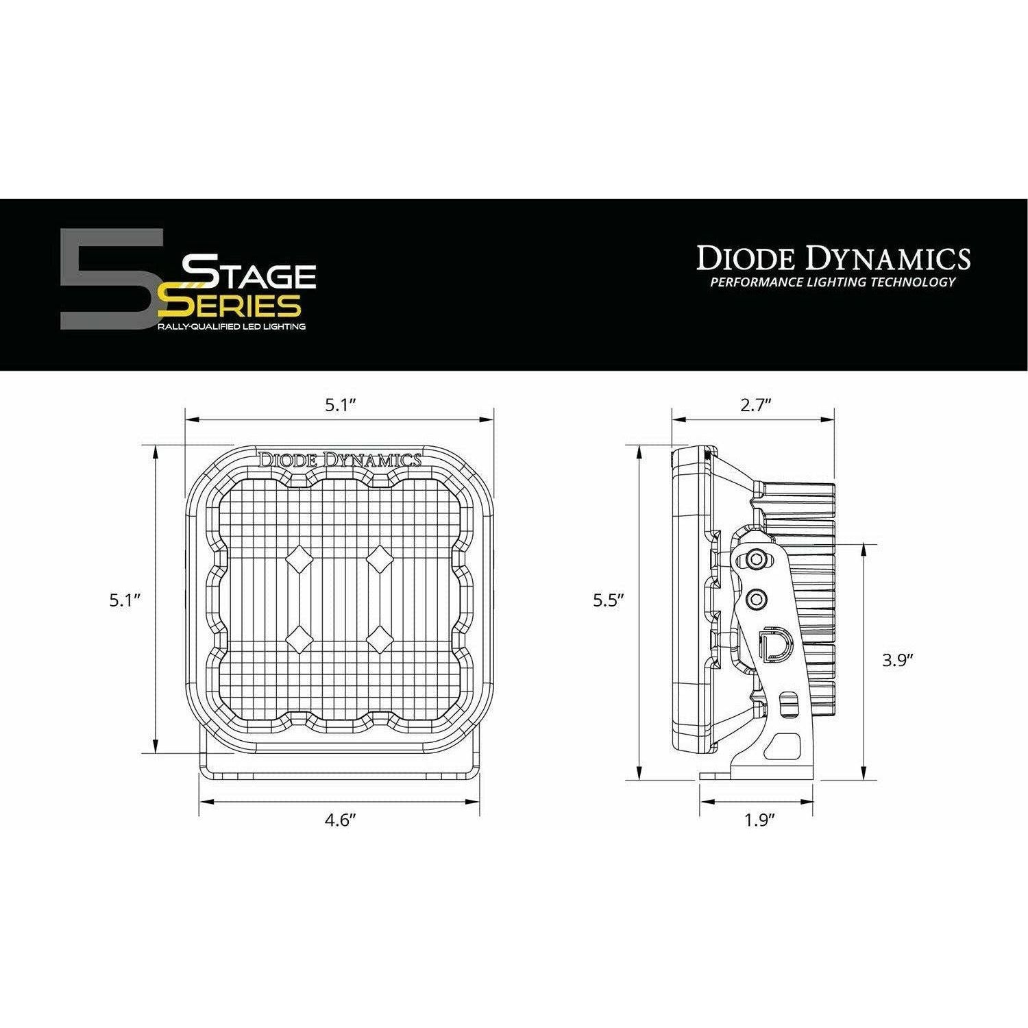 Diode Dynamics Stage Series Sport 5" Pod Light